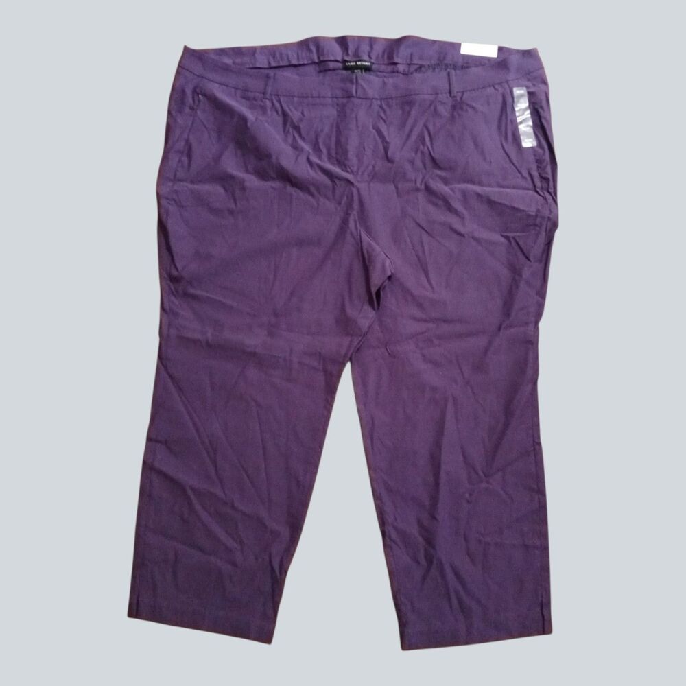 NWT Lane Bryant The 4-Season Ankle Pants Womens 38/40 Purple Plus Size Career...